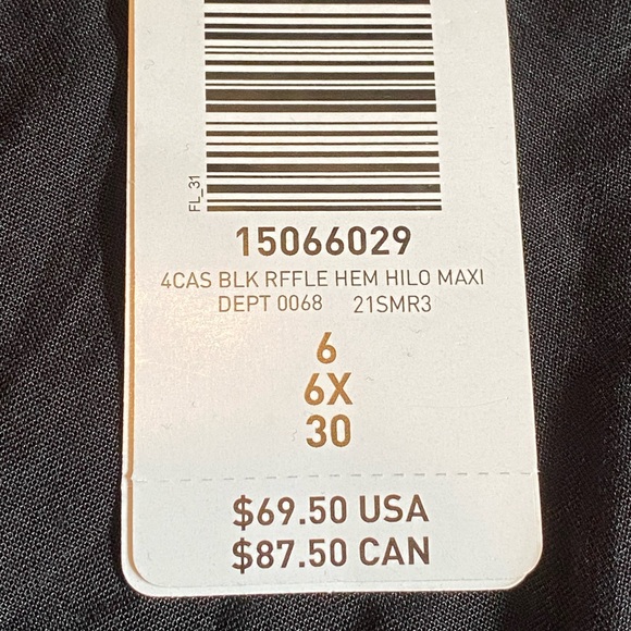 Torrid Black Ruffle Hilo Maxi Skirt NWT - Picture 3 of 6